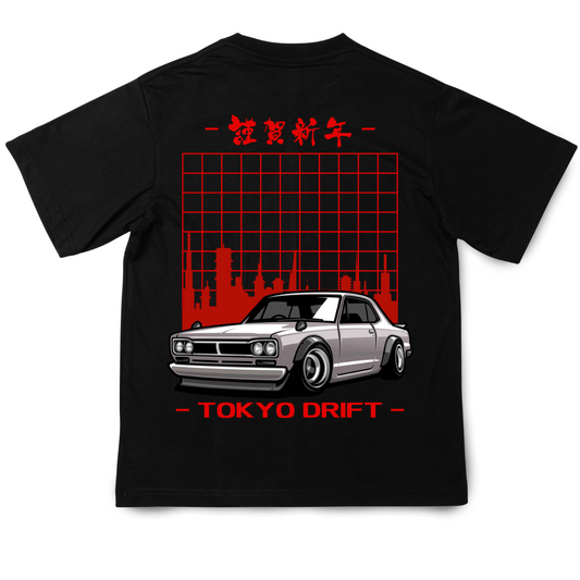 Unisex Oversized Back Print T-shirt: Tokyo Drift