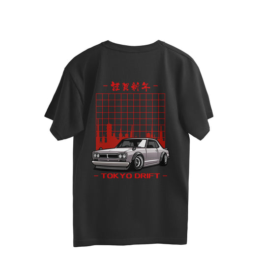 Unisex Oversized Back Print T-shirt: Tokyo Drift