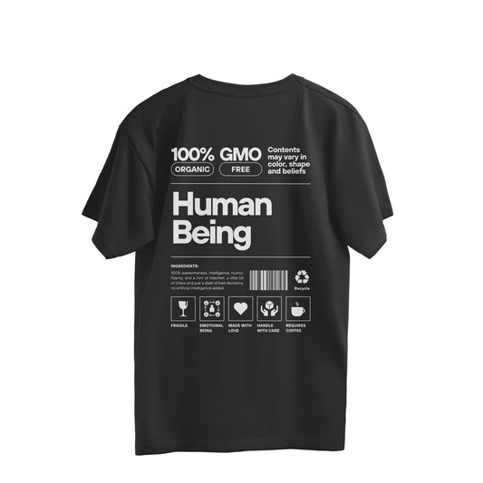 Unisex Oversized Back Print T-shirt: Human Being