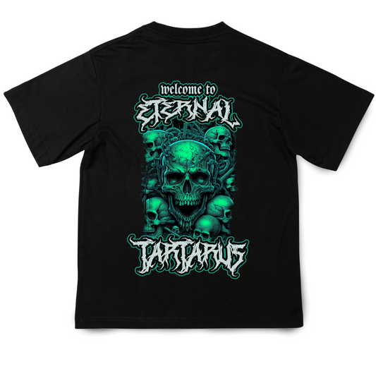 Unisex Oversized Both Side Printed T-shirt: Welcome to Eternal Tartarus