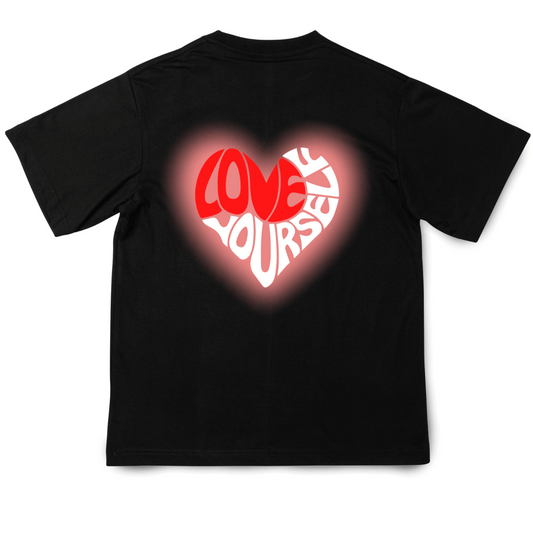 Unisex Oversized Back Print T-shirt: Love Yourself