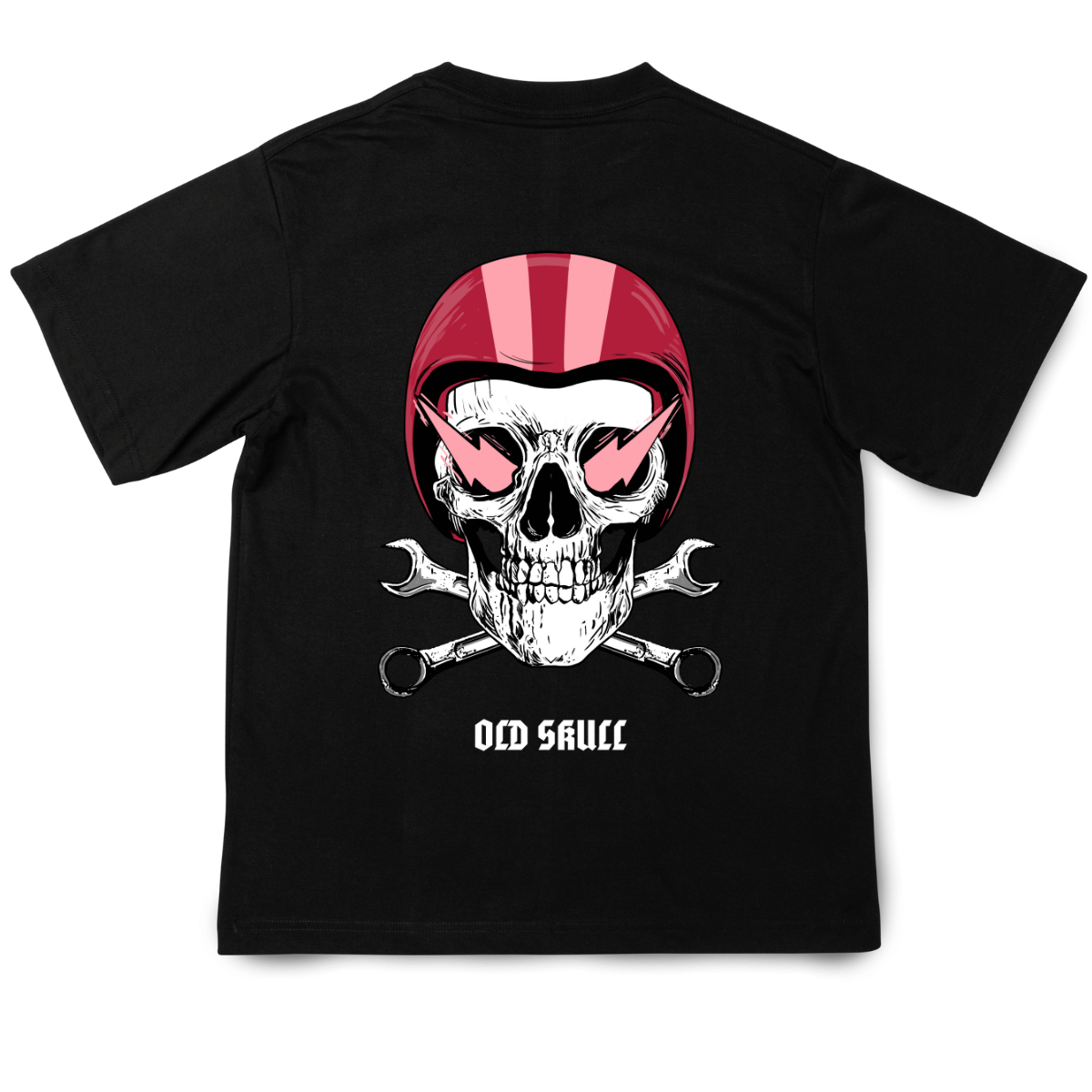 Unisex Oversized Both Side Printed T-shirt: Old Skull